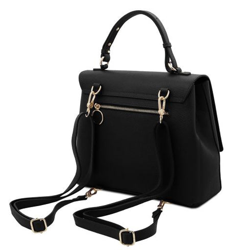 Silene - Leather convertible backpack handbag